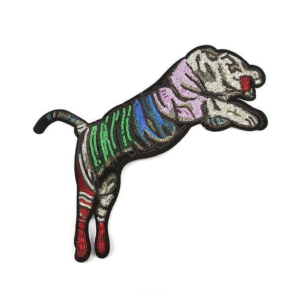 PandaHall Computerized Embroidery Cloth Iron on/Sew on Patches, Costume Accessories, Paillette Appliques, Tiger, Colorful, 29x31cm Cloth...
PandaHall Computerized Embroidery Cloth Iron on/Sew on Patches, Costume Accessories, Paillette Appliques, Tiger, Colorful, 29x31cm Cloth...