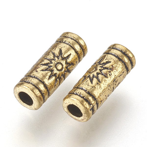 PandaHall Tibetan Style Beads, Zinc Alloy Beads, Lead Free & Nickel Free & Cadmium Free, Antique Golden, 9.5x3.5mm, Hole: 1.5mm. Alloy Tube
PandaHall Tibetan Style Beads, Zinc Alloy Beads, Lead Free & Nickel Free & Cadmium Free, Antique Golden, 9.5x3.5mm, Hole: 1.5mm. Alloy Tube
