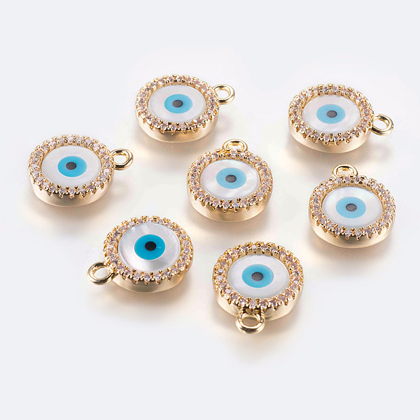 PandaHall Brass Pendants, Long-Lasting Plated, Real 18K Gold Plated, with Shell and Cubic Zirconia, Nickel Free, Flat Round, Golden..., Clear
PandaHall Brass Pendants, Long-Lasting Plated, Real 18K Gold Plated, with Shell and Cubic Zirconia, Nickel Free, Flat Round, Golden..., Clear