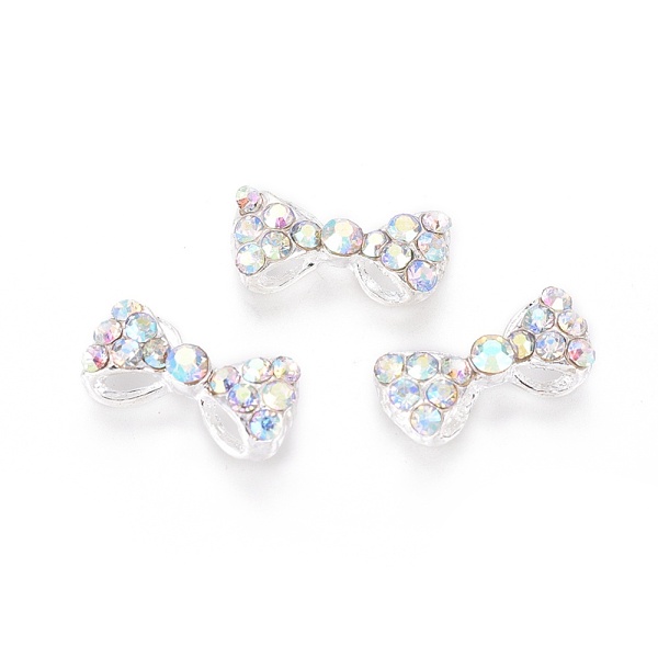 PandaHall Alloy Bowknot Cabochons, For Nail Art Decorations, with Rhinestone, Platinum, Crystal AB, 6x12.5x3mm Alloy+Rhinestone Bowknot..., Clear
PandaHall Alloy Bowknot Cabochons, For Nail Art Decorations, with Rhinestone, Platinum, Crystal AB, 6x12.5x3mm Alloy+Rhinestone Bowknot..., Clear
