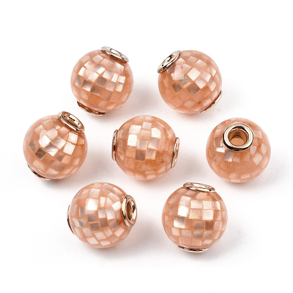 PandaHall Natural White Shell Beads, with Brass Findings, Round, Dyed, Light Salmon, 10.5~11x10mm, Hole: 2mm White Shell Shell Shape
PandaHall Natural White Shell Beads, with Brass Findings, Round, Dyed, Light Salmon, 10.5~11x10mm, Hole: 2mm White Shell Shell Shape
