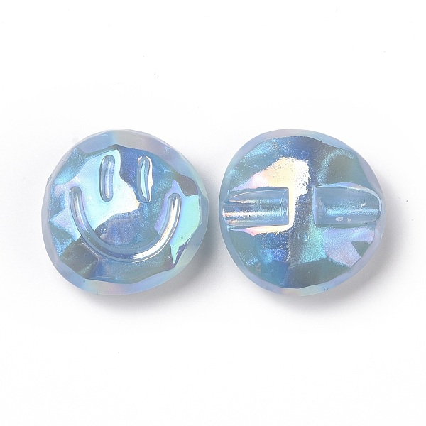 PandaHall Rainbow Iridescent Plating Acrylic Beads, Glitter Beads, Flat Round with Smiling Face Pattern, Light Sky Blue, 32x32x14.5mm, Hole...
PandaHall Rainbow Iridescent Plating Acrylic Beads, Glitter Beads, Flat Round with Smiling Face Pattern, Light Sky Blue, 32x32x14.5mm, Hole...
