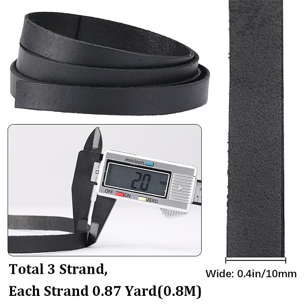 PandaHall GORGECRAFT 3 Roll 80cm x 10mm Flat Leather Cord Genuine Leather Strip 2mm Thick Black Leather Strap Cowhide String Braiding Thread...
PandaHall GORGECRAFT 3 Roll 80cm x 10mm Flat Leather Cord Genuine Leather Strip 2mm Thick Black Leather Strap Cowhide String Braiding Thread...