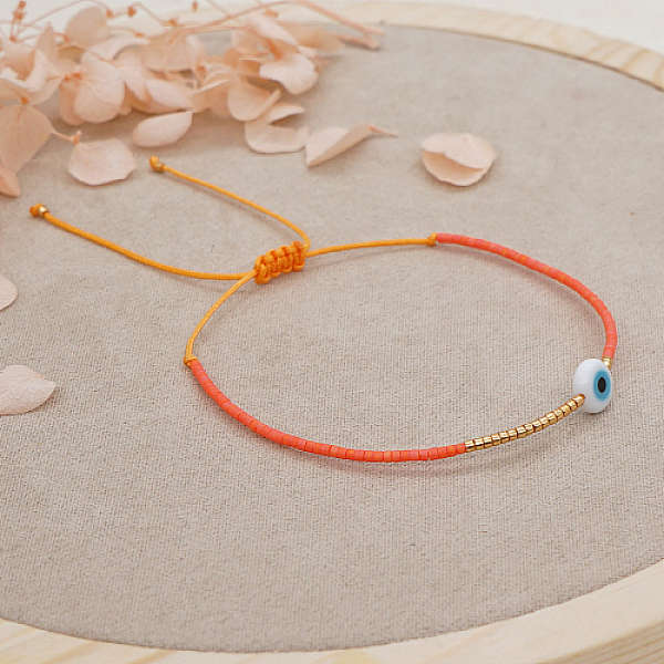 PandaHall Adjustable Lanmpword Evil Eye Braided Bead Bracelet, Orange Red, 11 inch(28cm) Lampwork
PandaHall Adjustable Lanmpword Evil Eye Braided Bead Bracelet, Orange Red, 11 inch(28cm) Lampwork