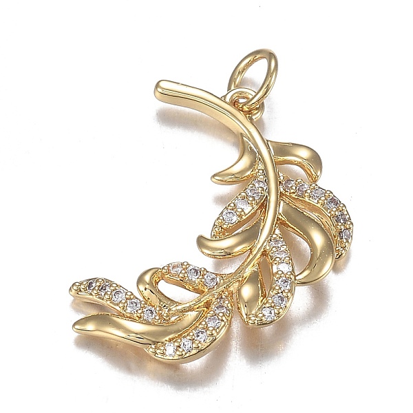 PandaHall Brass Micro Clear Cubic Zirconia Pendants, Long-Lasting Plated, Feather, Real 18K Gold Plated, 24x18x3mm, Hole: 3.5mm Brass+Cubic...
PandaHall Brass Micro Clear Cubic Zirconia Pendants, Long-Lasting Plated, Feather, Real 18K Gold Plated, 24x18x3mm, Hole: 3.5mm Brass+Cubic...