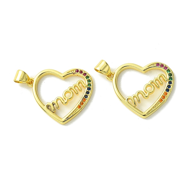 PandaHall Mother's Day Brass Micro Pave Cubic Zirconia Pendants, Heart with Word Mom, Real 18K Gold Plated, 22x19.5x2.5mm, Hole: 5mm..., Multicolor
PandaHall Mother's Day Brass Micro Pave Cubic Zirconia Pendants, Heart with Word Mom, Real 18K Gold Plated, 22x19.5x2.5mm, Hole: 5mm..., Multicolor