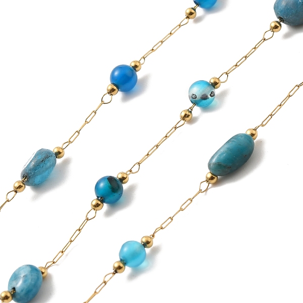 PandaHall Ion Plating(IP) Real 18K Gold Plated 316 Surgical Stainless Steel Link Chains, with Natural Apatite & Natural Agate Beads...
PandaHall Ion Plating(IP) Real 18K Gold Plated 316 Surgical Stainless Steel Link Chains, with Natural Apatite & Natural Agate Beads...