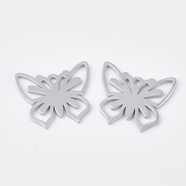 PandaHall 201 Stainless Steel Pendants, Smooth Surface, Butterfly, Stainless Steel Color, 14x17x1mm, Hole: 1.4mm 201 Stainless Steel...
PandaHall 201 Stainless Steel Pendants, Smooth Surface, Butterfly, Stainless Steel Color, 14x17x1mm, Hole: 1.4mm 201 Stainless Steel...
