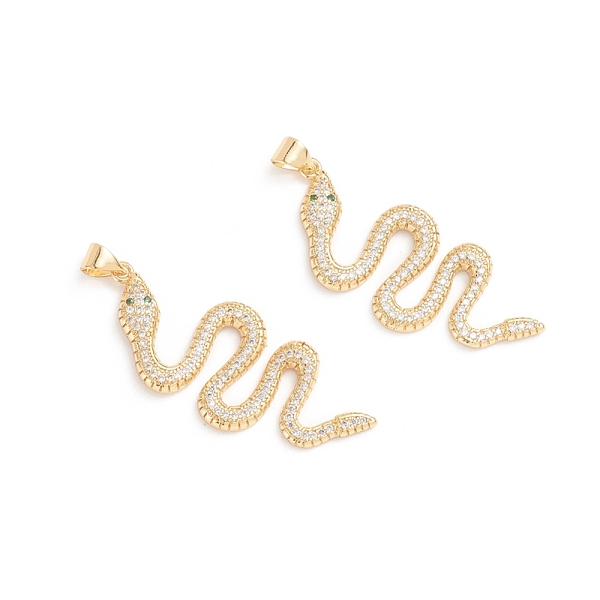 PandaHall Brass Micro Pave Cubic Zirconia Pendants, Long-Lasting Plated, Snake, Clear, Golden, 42x17.2x3mm, Hole: 4x3.5mm Brass+Cubic...
PandaHall Brass Micro Pave Cubic Zirconia Pendants, Long-Lasting Plated, Snake, Clear, Golden, 42x17.2x3mm, Hole: 4x3.5mm Brass+Cubic...