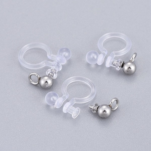 PandaHall 304 Stainless Steel Clip-on Earring Component, with Plastic, Stainless Steel Color, 11x11x3mm, Hole: 1.6mm 304 Stainless Steel
PandaHall 304 Stainless Steel Clip-on Earring Component, with Plastic, Stainless Steel Color, 11x11x3mm, Hole: 1.6mm 304 Stainless Steel