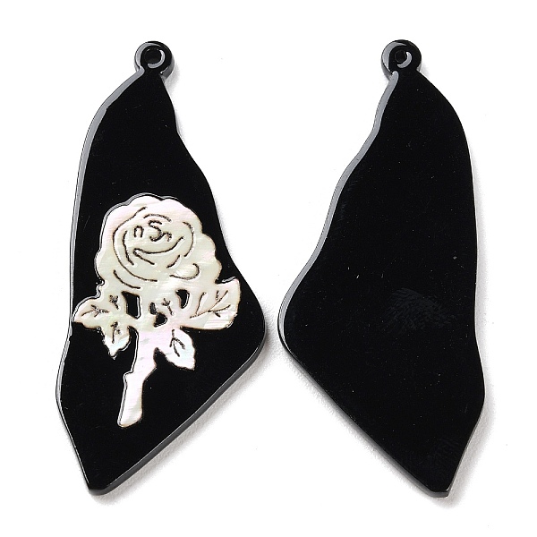 PandaHall Opaque Flower Pattern Acrylic Pendants, with Shell, Black, Triangle, 54.5~55x23x2.6mm, Hole: 1.4mm Acrylic Triangle Black
PandaHall Opaque Flower Pattern Acrylic Pendants, with Shell, Black, Triangle, 54.5~55x23x2.6mm, Hole: 1.4mm Acrylic Triangle Black