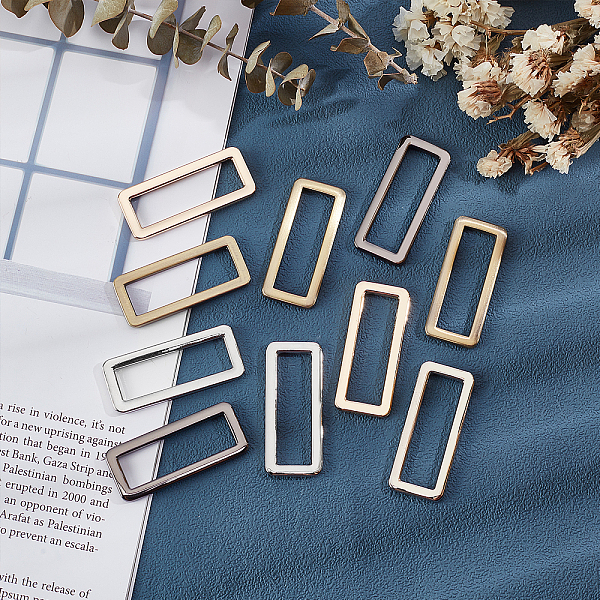 PandaHall 8Pcs 4 Color Zinc Alloy Ring, Rectangle, Bag Replacement Accessories, Mixed Color, 2pcs/color Alloy Rectangle
PandaHall 8Pcs 4 Color Zinc Alloy Ring, Rectangle, Bag Replacement Accessories, Mixed Color, 2pcs/color Alloy Rectangle
