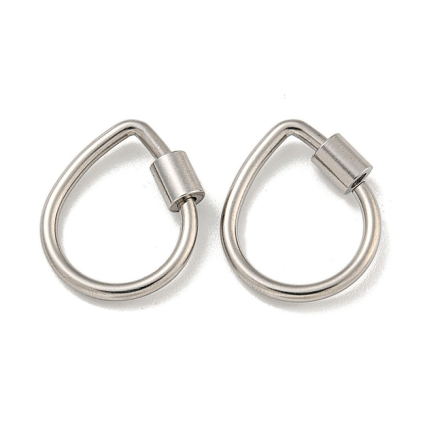PandaHall 304 Stainless Steel Screw Carabiner Lock Charms, for Necklaces Making, Teardrop, 21x17.5x2mm 304 Stainless Steel Teardrop
PandaHall 304 Stainless Steel Screw Carabiner Lock Charms, for Necklaces Making, Teardrop, 21x17.5x2mm 304 Stainless Steel Teardrop