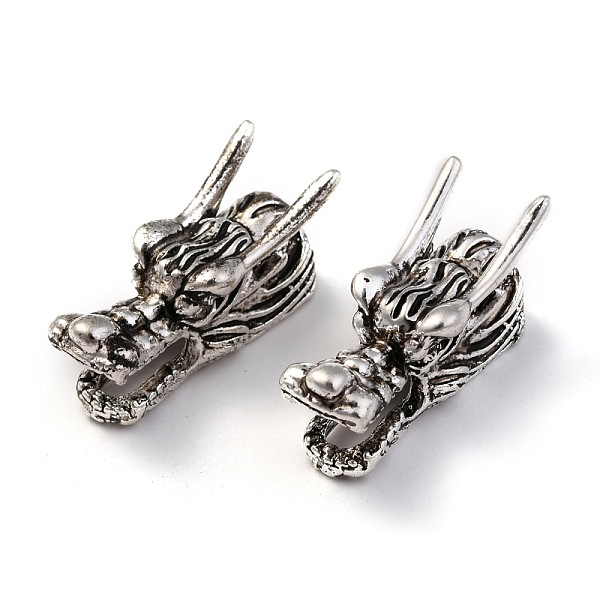 PandaHall Tibetan Style Alloy Beads, Chinese Dragon Head Shape, Antique Silver, 24x10x12mm, Hole: 6mm Alloy Dragon
PandaHall Tibetan Style Alloy Beads, Chinese Dragon Head Shape, Antique Silver, 24x10x12mm, Hole: 6mm Alloy Dragon