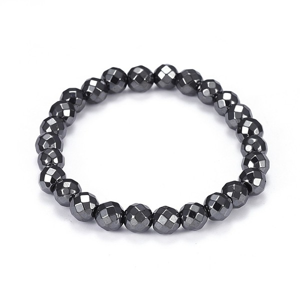 PandaHall Synthetic Magnetic Hematite Stretch Bracelets, Faceted, Round, 2 inch(5.1cm) Hematite
PandaHall Synthetic Magnetic Hematite Stretch Bracelets, Faceted, Round, 2 inch(5.1cm) Hematite