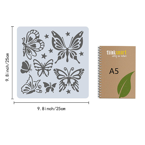 PandaHall GORGECRAFT 9.9"X9.9"Butterfly Stencil Star Templates Reusable Templates Plastic Drawing Painting Stencils Template for Painting on...
PandaHall GORGECRAFT 9.9"X9.9"Butterfly Stencil Star Templates Reusable Templates Plastic Drawing Painting Stencils Template for Painting on...