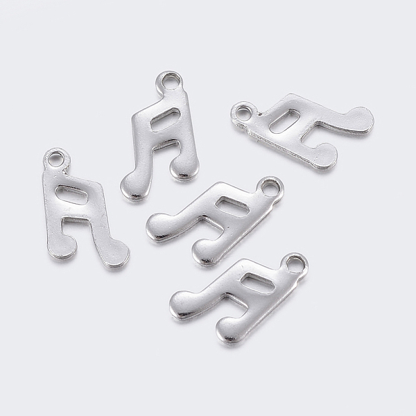 PandaHall 304 Stainless Steel Charms, Musical Note, Stainless Steel Color, 12x7.5x1mm, Hole: 1mm 304 Stainless Steel Musical Note
PandaHall 304 Stainless Steel Charms, Musical Note, Stainless Steel Color, 12x7.5x1mm, Hole: 1mm 304 Stainless Steel Musical Note