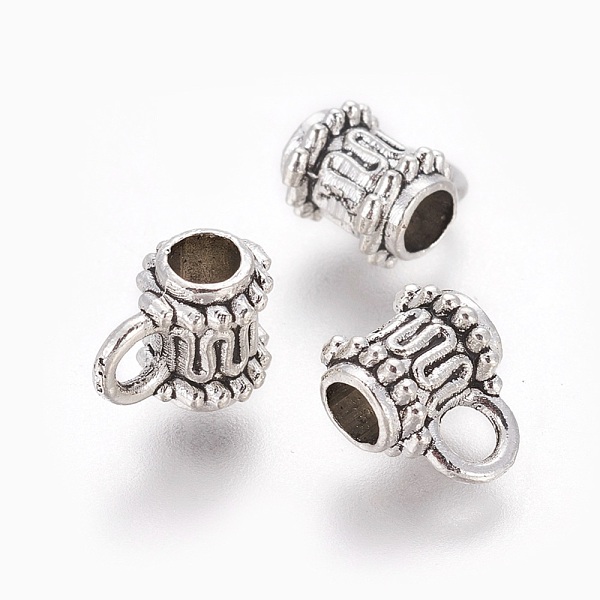 PandaHall Tibetan Style Alloy Tube Bails, Loop Bails, Antique Silver, 10x8x6.5mm, Hole: 2.5mm, Inner Diameter: 3mm Alloy Column
PandaHall Tibetan Style Alloy Tube Bails, Loop Bails, Antique Silver, 10x8x6.5mm, Hole: 2.5mm, Inner Diameter: 3mm Alloy Column