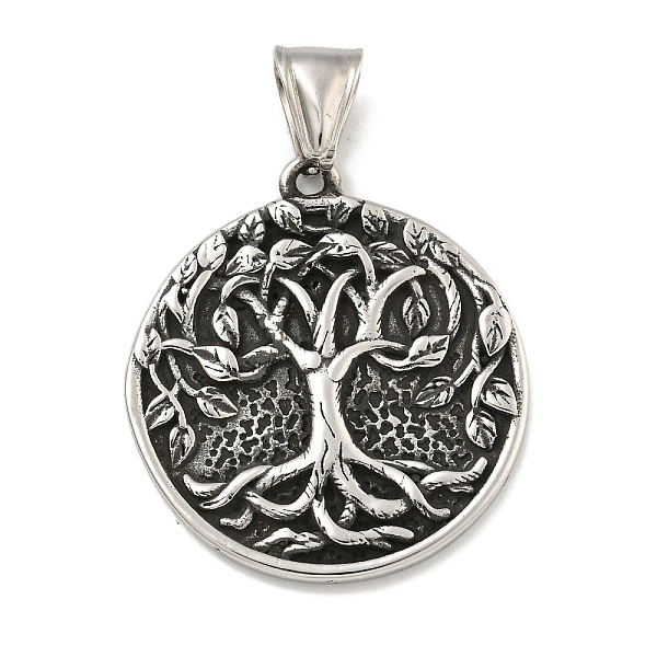 PandaHall 316 Surgical Stainless Steel Pendants, Flat Round with Tree of Life Charm, Antique Silver, 33.5x30x2.5mm, Hole: 4x8mm 316 Surgical...
PandaHall 316 Surgical Stainless Steel Pendants, Flat Round with Tree of Life Charm, Antique Silver, 33.5x30x2.5mm, Hole: 4x8mm 316 Surgical...