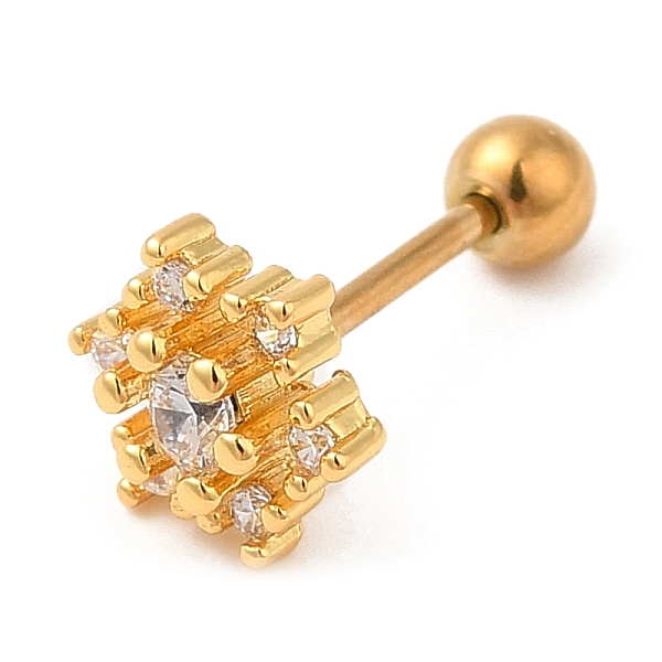 PandaHall Brass Micro Pave Clear Cubic Zirconia Stud Earrings, with 316 Stainless Steel Pin and Ear Nut, Snowflake, Golden, 6.5x6mm 316...
PandaHall Brass Micro Pave Clear Cubic Zirconia Stud Earrings, with 316 Stainless Steel Pin and Ear Nut, Snowflake, Golden, 6.5x6mm 316...