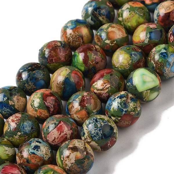 PandaHall Dyed Natural Imperial Jasper Beads Strands, Round, Colorful, 10mm, Hole: 1.2mm, about 37pcs/strand, 15.04''(38.2cm) Imperial...
PandaHall Dyed Natural Imperial Jasper Beads Strands, Round, Colorful, 10mm, Hole: 1.2mm, about 37pcs/strand, 15.04''(38.2cm) Imperial...