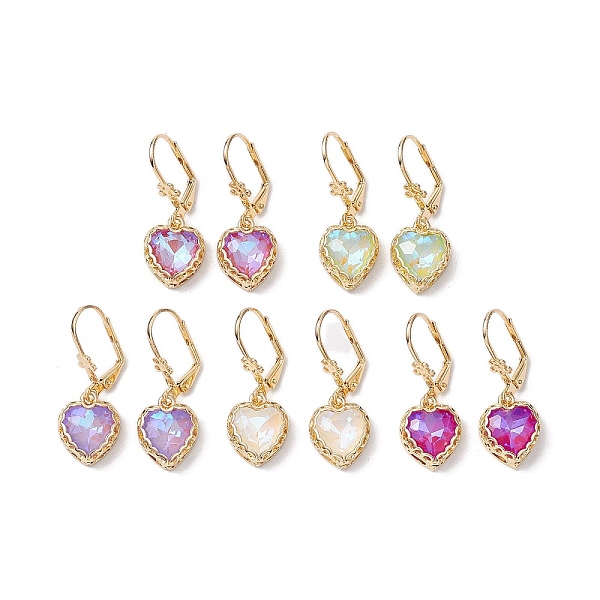 PandaHall Glass Leverback Earring, with Brass Finding, Heart, Mixed Color, 32.5x12mm Glass Heart Multicolor
PandaHall Glass Leverback Earring, with Brass Finding, Heart, Mixed Color, 32.5x12mm Glass Heart Multicolor