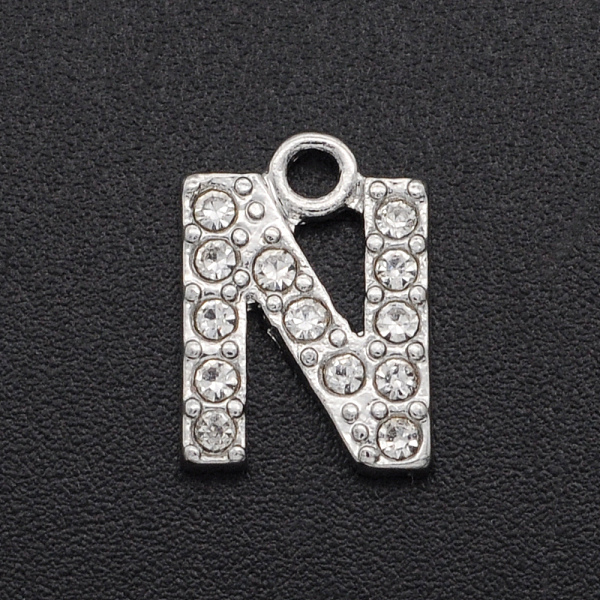 PandaHall Alloy Rhinestone Charms, Platinum, Crystal, Letter, Letter.N, 11.5x8.5x2mm, Hole: 1.5mm Alloy+Rhinestone Letter N Clear
PandaHall Alloy Rhinestone Charms, Platinum, Crystal, Letter, Letter.N, 11.5x8.5x2mm, Hole: 1.5mm Alloy+Rhinestone Letter N Clear