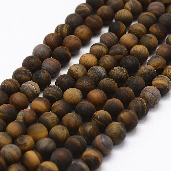 PandaHall Frosted Natural Tiger Eye Beads Strands, Round, 8mm, Hole: 1mm, about 45pcs/strand, 15.1 inch Tiger Eye Round Orange
PandaHall Frosted Natural Tiger Eye Beads Strands, Round, 8mm, Hole: 1mm, about 45pcs/strand, 15.1 inch Tiger Eye Round Orange