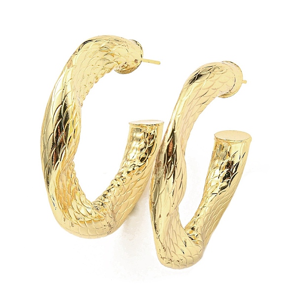 PandaHall Rack Plating Brass Round Stud Earrings, Half Hoop Earrings, Cadmium Free & Lead Free, Real 18K Gold Plated, 42x7mm Brass Round
PandaHall Rack Plating Brass Round Stud Earrings, Half Hoop Earrings, Cadmium Free & Lead Free, Real 18K Gold Plated, 42x7mm Brass Round
