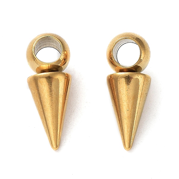 PandaHall Ion Plating(IP) 304 Stainless Steel Pendants, Cone Charm, Real 18K Gold Plated, 16x6mm, Hole: 3.2mm 304 Stainless Steel Cone
PandaHall Ion Plating(IP) 304 Stainless Steel Pendants, Cone Charm, Real 18K Gold Plated, 16x6mm, Hole: 3.2mm 304 Stainless Steel Cone