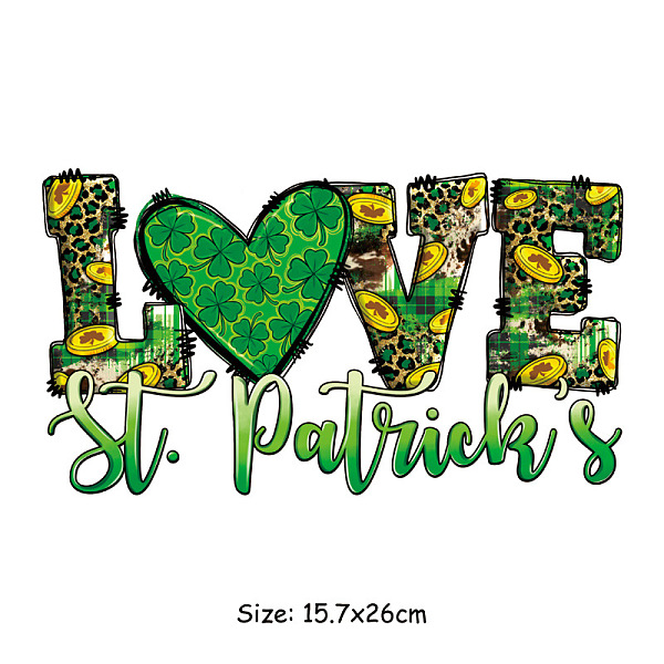 PandaHall Saint Patrick's Day Theme PET Sublimation Stickers, Heat Transfer Film, Iron on Vinyls, for Clothes Decoration, Word, 157x260mm...
PandaHall Saint Patrick's Day Theme PET Sublimation Stickers, Heat Transfer Film, Iron on Vinyls, for Clothes Decoration, Word, 157x260mm...