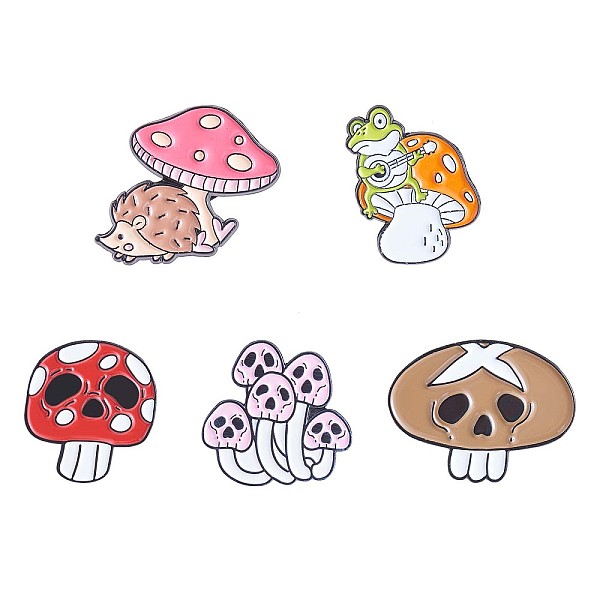 PandaHall 5Pcs 5 Style Skull Mushroom & Hedgehog & Frog Enamel Pins, Electrophoresis Black Alloy Badges for Backpack Clothes, Mixed Color..., Multicolor
PandaHall 5Pcs 5 Style Skull Mushroom & Hedgehog & Frog Enamel Pins, Electrophoresis Black Alloy Badges for Backpack Clothes, Mixed Color..., Multicolor