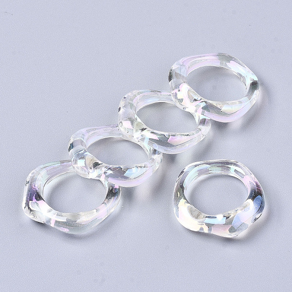 PandaHall Transparent Resin Finger Rings, AB Color Plated, Clear AB, US Size 6 3/4(17.1mm) Resin White
PandaHall Transparent Resin Finger Rings, AB Color Plated, Clear AB, US Size 6 3/4(17.1mm) Resin White