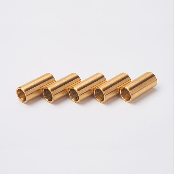 PandaHall 304 Stainless Steel Smooth Surface Magnetic Clasps with Glue-in Ends, Ion Plating (IP), Column, Golden, 18x8mm, Hole: 6mm 304...
PandaHall 304 Stainless Steel Smooth Surface Magnetic Clasps with Glue-in Ends, Ion Plating (IP), Column, Golden, 18x8mm, Hole: 6mm 304...