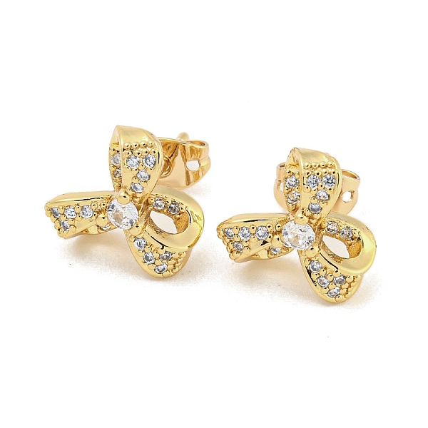 PandaHall Brass Micro Pave Cubic Zirconia Ear Studs, Real 18K Gold Plated, Flower, 11x12mm Brass Flower Clear
PandaHall Brass Micro Pave Cubic Zirconia Ear Studs, Real 18K Gold Plated, Flower, 11x12mm Brass Flower Clear