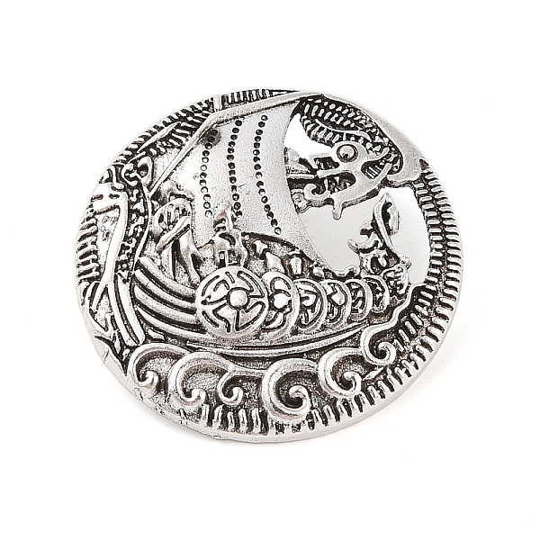 PandaHall Tibetan Style Alloy Brooches, Flat Round with Knot, Antique Silver, 37.5x37.5x5mm Alloy
PandaHall Tibetan Style Alloy Brooches, Flat Round with Knot, Antique Silver, 37.5x37.5x5mm Alloy