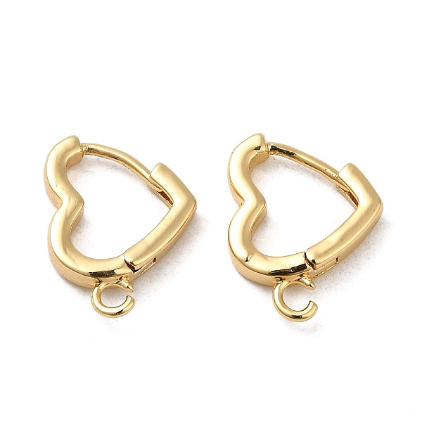 PandaHall Brass Hoop Earrings Finding, with Horizontal Loop, Heart, Golden, 15x12x2.5mm, Hole: 2mm Brass
PandaHall Brass Hoop Earrings Finding, with Horizontal Loop, Heart, Golden, 15x12x2.5mm, Hole: 2mm Brass