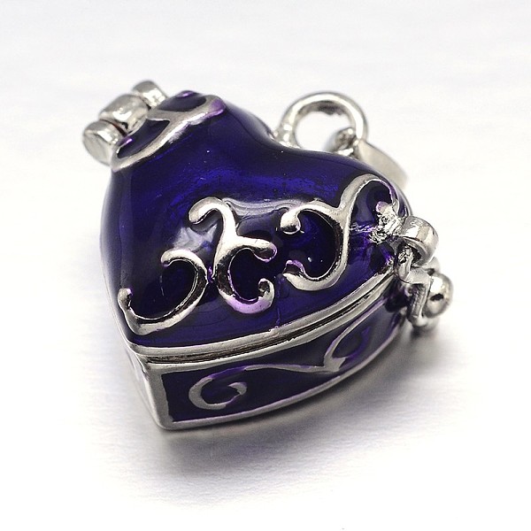 PandaHall Enamel Heart Rack Plating Brass Prayer Box Pendants, Wish Box, Indigo, 20x21x12mm, Hole: 5x3mm Brass Heart Purple
PandaHall Enamel Heart Rack Plating Brass Prayer Box Pendants, Wish Box, Indigo, 20x21x12mm, Hole: 5x3mm Brass Heart Purple