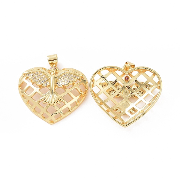 PandaHall Brass Micro Pave Cubic Zirconia Pendants, Hollow Heart with Bird Charm, Golden, 29x27x8mm, Hole: 5x3mm Brass+Cubic Zirconia Heart..., Clear
PandaHall Brass Micro Pave Cubic Zirconia Pendants, Hollow Heart with Bird Charm, Golden, 29x27x8mm, Hole: 5x3mm Brass+Cubic Zirconia Heart..., Clear