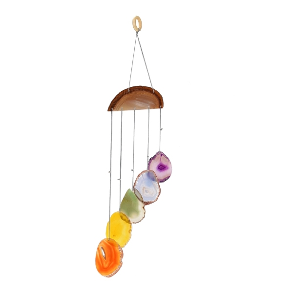 PandaHall Wood & Natural Dye Agate Wind Chime Pendants, Chakra Stones Wall Hanging Ornament, for Home Decor, Colorful, 457x102.5~150mm Wood...
PandaHall Wood & Natural Dye Agate Wind Chime Pendants, Chakra Stones Wall Hanging Ornament, for Home Decor, Colorful, 457x102.5~150mm Wood...