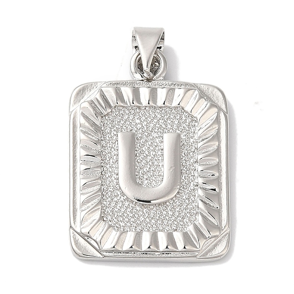 PandaHall Rack Plating Brass Pendants, Long-Lasting Plated, Lead Free & Cadmium Free, Square with Letter Charms, Letter U, 24x17x2.5mm, Hole...
PandaHall Rack Plating Brass Pendants, Long-Lasting Plated, Lead Free & Cadmium Free, Square with Letter Charms, Letter U, 24x17x2.5mm, Hole...
