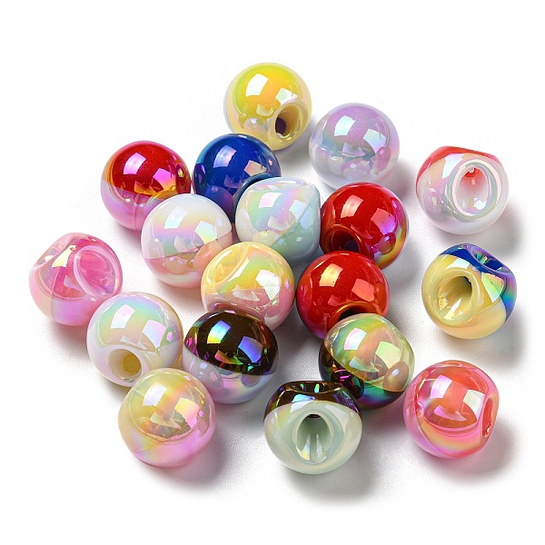 PandaHall UV Plating Rainbow Iridescent Opaque Acrylic Beads, Two Tone, Round, Mixed Color, 16x16mm, Hole: 3mm Acrylic Round Multicolor
PandaHall UV Plating Rainbow Iridescent Opaque Acrylic Beads, Two Tone, Round, Mixed Color, 16x16mm, Hole: 3mm Acrylic Round Multicolor
