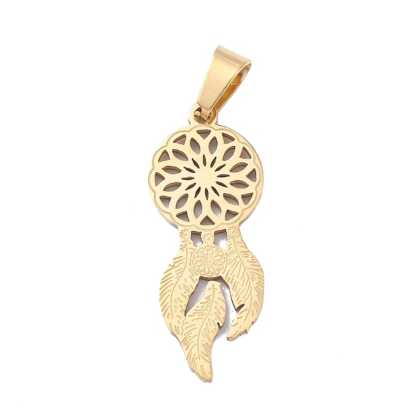 PandaHall 304 Stainless Steel Pendants, Woven Net/Web with Feather Charm, Golden, 31.5x12.5x1.3mm, Hole: 7.5x4mm 304 Stainless Steel Others..., Gold
PandaHall 304 Stainless Steel Pendants, Woven Net/Web with Feather Charm, Golden, 31.5x12.5x1.3mm, Hole: 7.5x4mm 304 Stainless Steel Others..., Gold