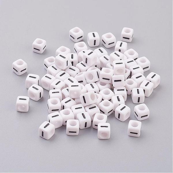 PandaHall Acrylic Horizontal Hole Letter Beads, Cube, White, Letter I, Size: about 6mm wide, 6mm long, 6mm high, hole: about 3.2mm, about...
PandaHall Acrylic Horizontal Hole Letter Beads, Cube, White, Letter I, Size: about 6mm wide, 6mm long, 6mm high, hole: about 3.2mm, about...
