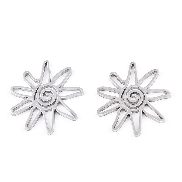 PandaHall 304 Stainless Steel Pendants, Laser Cut, Sun Charm, Stainless Steel Color, 19.5x21x1.5mm, Hole: 1.2~1.5mm 304 Stainless Steel Sun
PandaHall 304 Stainless Steel Pendants, Laser Cut, Sun Charm, Stainless Steel Color, 19.5x21x1.5mm, Hole: 1.2~1.5mm 304 Stainless Steel Sun