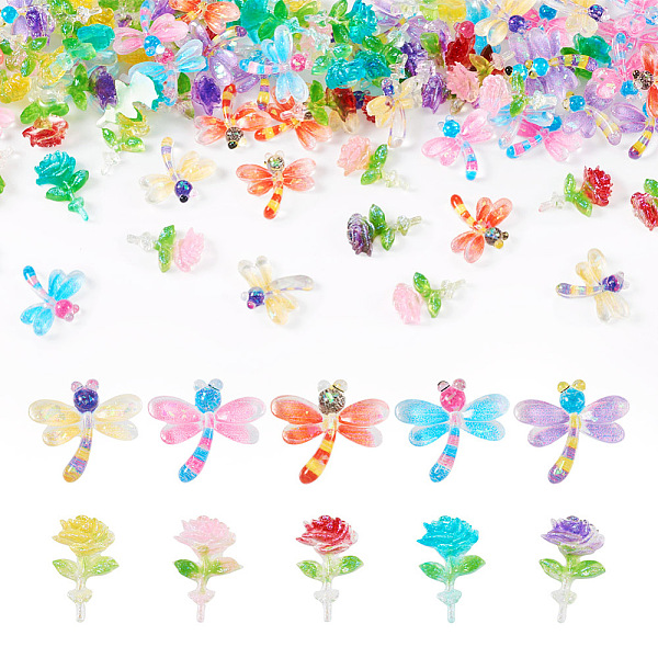 PandaHall 100Pcs 10 Styles Translucent Resin Cabochons, Glitter Dragonfly & Flower, Mixed Color, 11~11.5x7.5~12x2.5~3.5mm, 10pcs/style..., Multicolor
PandaHall 100Pcs 10 Styles Translucent Resin Cabochons, Glitter Dragonfly & Flower, Mixed Color, 11~11.5x7.5~12x2.5~3.5mm, 10pcs/style..., Multicolor
