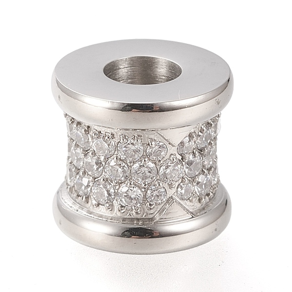 PandaHall 304 Stainless Steel European Beads, Large Hole Beads, with Cubic Zirconia, Vase, Stainless Steel Color, 9x10mm, Hole: 4mm Cubic...
PandaHall 304 Stainless Steel European Beads, Large Hole Beads, with Cubic Zirconia, Vase, Stainless Steel Color, 9x10mm, Hole: 4mm Cubic...