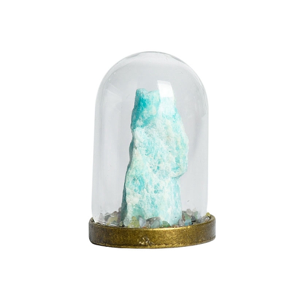 PandaHall Raw Electroplate Natural Amazonite Species Bell Jar Cloches, Crystal Stone Display Decoration, with Glass Cover, 27x41mm Amazonite..., Cyan
PandaHall Raw Electroplate Natural Amazonite Species Bell Jar Cloches, Crystal Stone Display Decoration, with Glass Cover, 27x41mm Amazonite..., Cyan