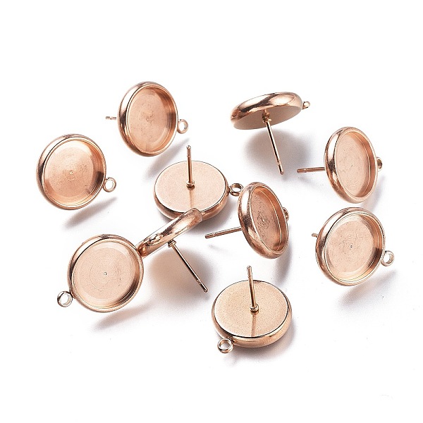 PandaHall Ion Plating(IP) 304 Stainless Steel Stud Earring Settings, with Loop, Flat Round, Rose Gold, Flat Round: 17x14.5mm, Hole: 1.6mm...
PandaHall Ion Plating(IP) 304 Stainless Steel Stud Earring Settings, with Loop, Flat Round, Rose Gold, Flat Round: 17x14.5mm, Hole: 1.6mm...