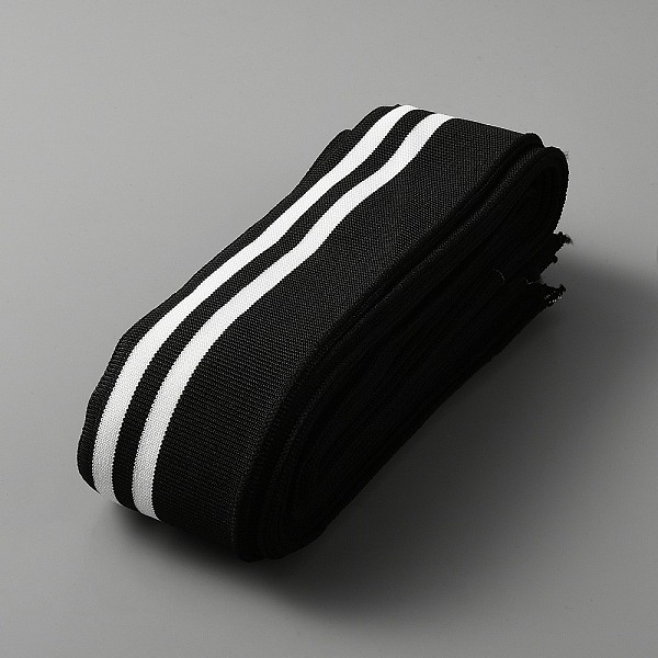 PandaHall Polyester Elastic Cords, Flat with Strip Pattern, Black, 55mm, about 1.20 Yards(1.1m)/Strand Elastic Fibre Stripe Black
PandaHall Polyester Elastic Cords, Flat with Strip Pattern, Black, 55mm, about 1.20 Yards(1.1m)/Strand Elastic Fibre Stripe Black